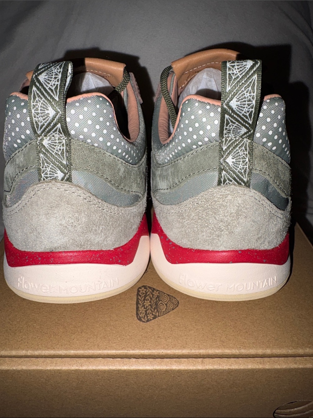 NWT Flower Mountain PUERH UNI LIMITED EDITION Suede technical fabric sneakers - Picture 11 of 15